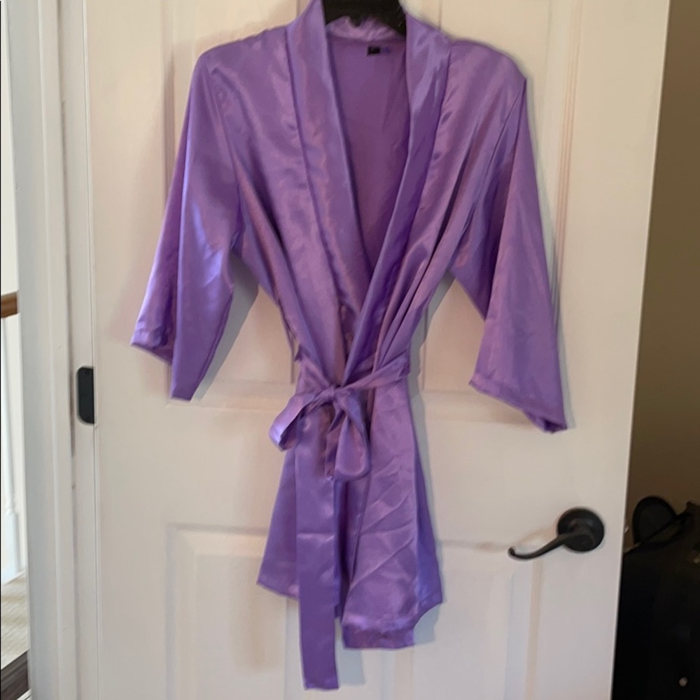 Purple silk robe